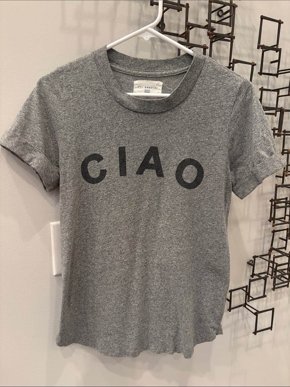 Sol Angeles Grey 'CIAO' Kids Short Sleeve Tee